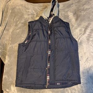 Weatherproof Vintage Navy and Red Plaid Vest